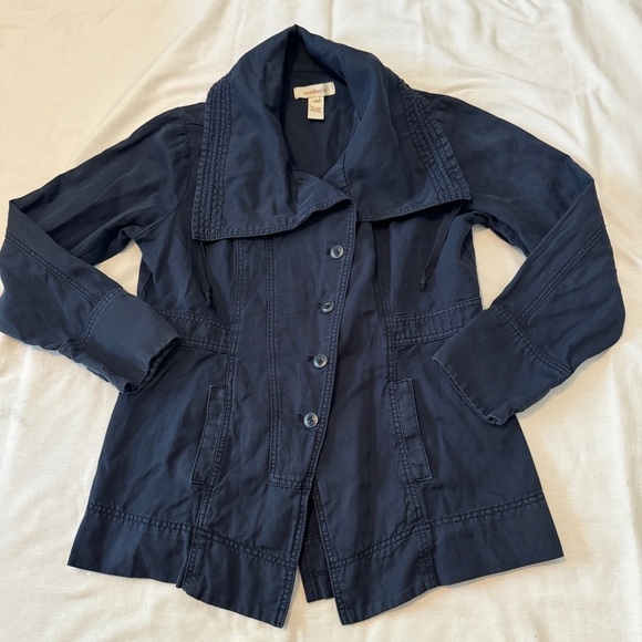 Sundance Large ‘Every Angle’ Navy Blue Asymmetrical Button Utility Jacket Coat - Picture 1 of 5